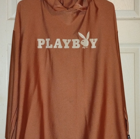 Playboy hoodie:pink, size Med, spandex & nylon - Picture 8 of 10